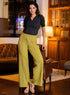 Flared Ponte Trouser - Green